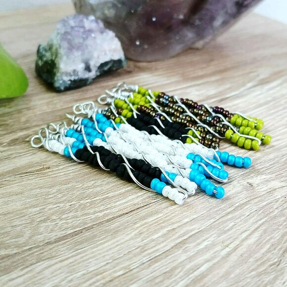 12 Piece Beaded Charm Dangles For Jewelry Making, Seed Bead - Picture 2 of 4